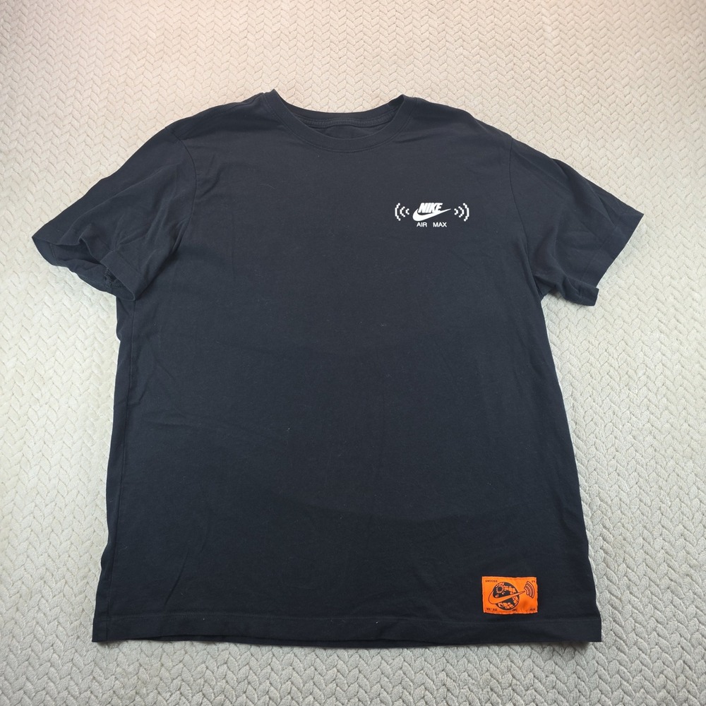 Nike Air Max Swoosh FM Graphic Tee Black Short Sleeve Mens XL DJ1398-010